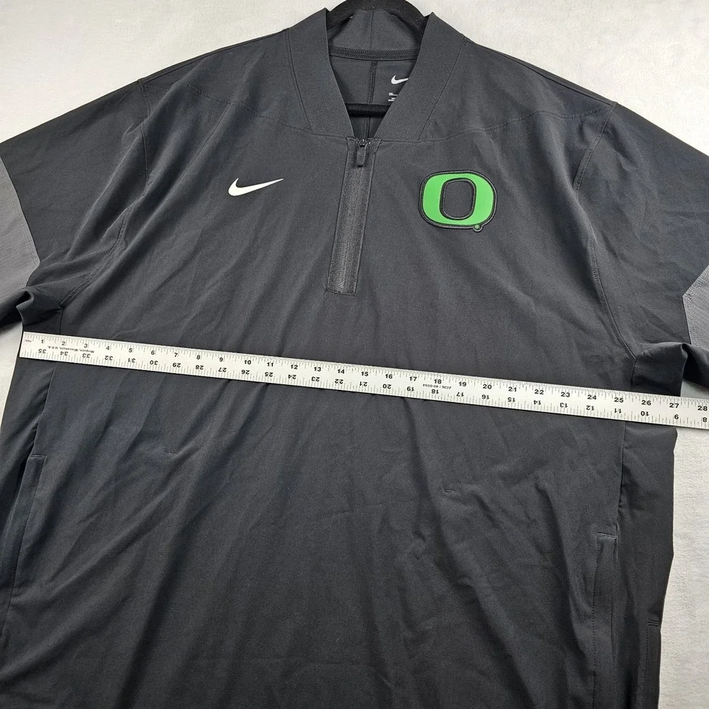 Nike Performanc Oregon Ducks Jacket Mens XXL Coach Sideline 1/4 Zip Short Sleeve